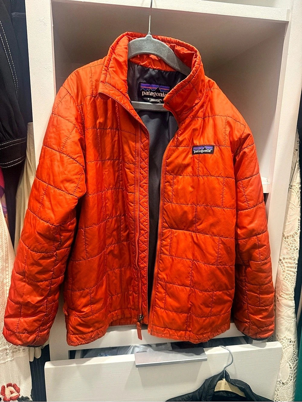 Patagonia Kids' Down Sweater Puffer Jacket Orange Boys 7-8
